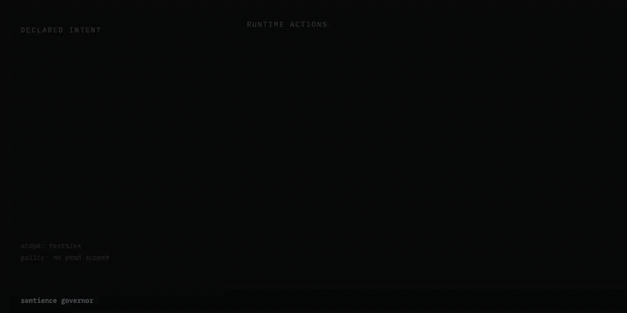 Sentience demo — tracing agent actions at the execution boundary
